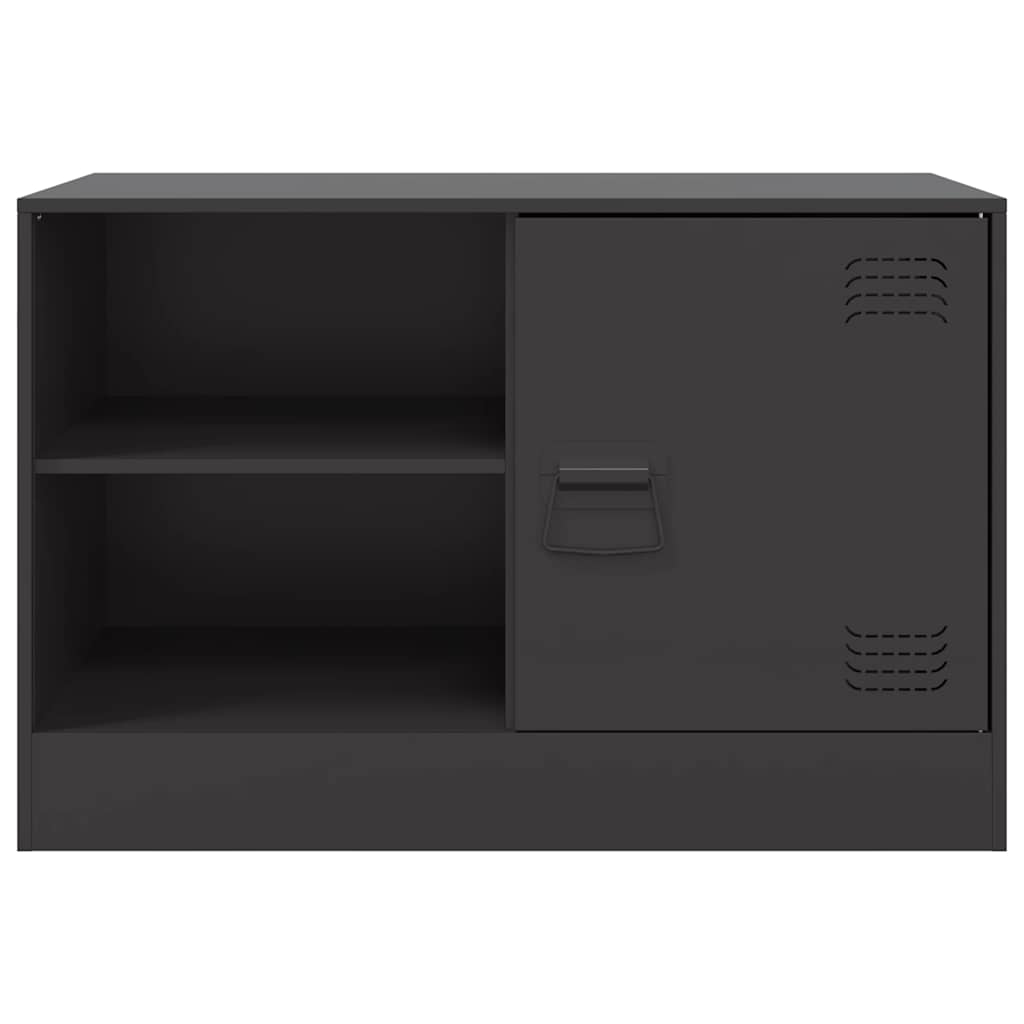 vidaXL Muebles para TV 2 unidades acero negro 67x39x44 cm - Image 5