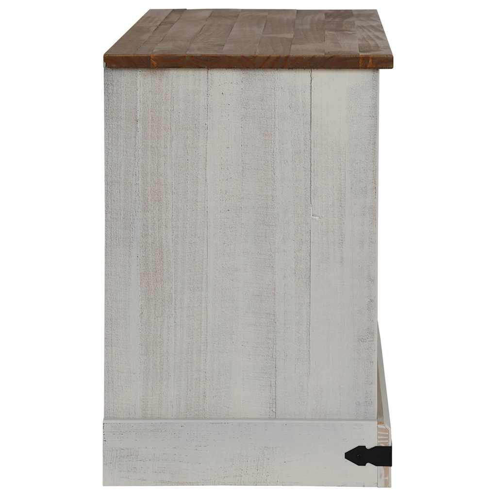 vidaXL Mueble de TV HALDEN con puerta corredera blanco 110x40x60 cm - Image 5