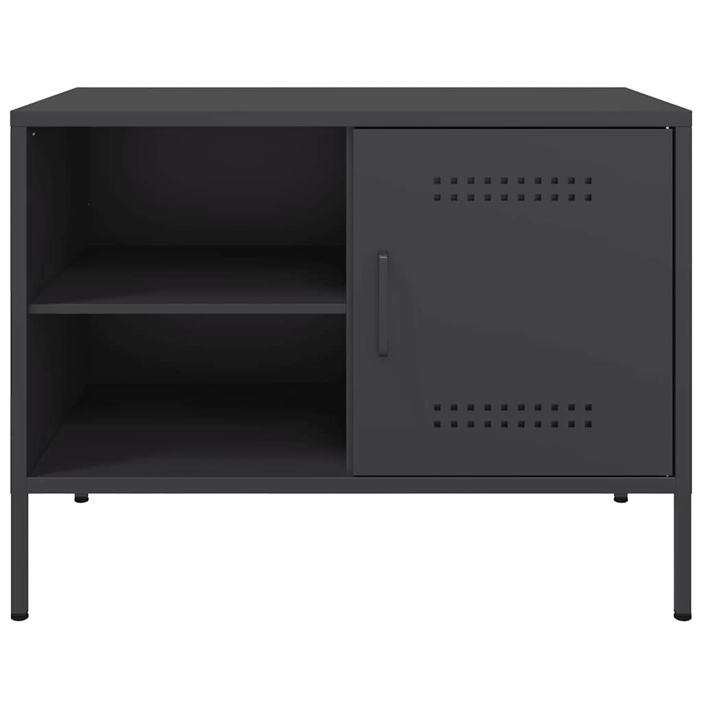 vidaXL Mueble de TV acero negro 68x39x50,5 cm - Image 6