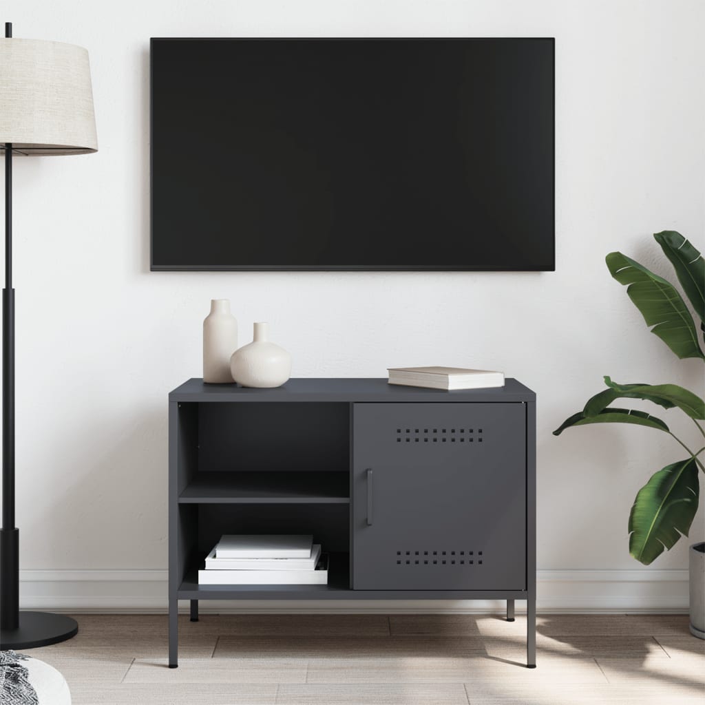 vidaXL Mueble de TV acero gris antracita 68x39x50,5 cm - Image 3