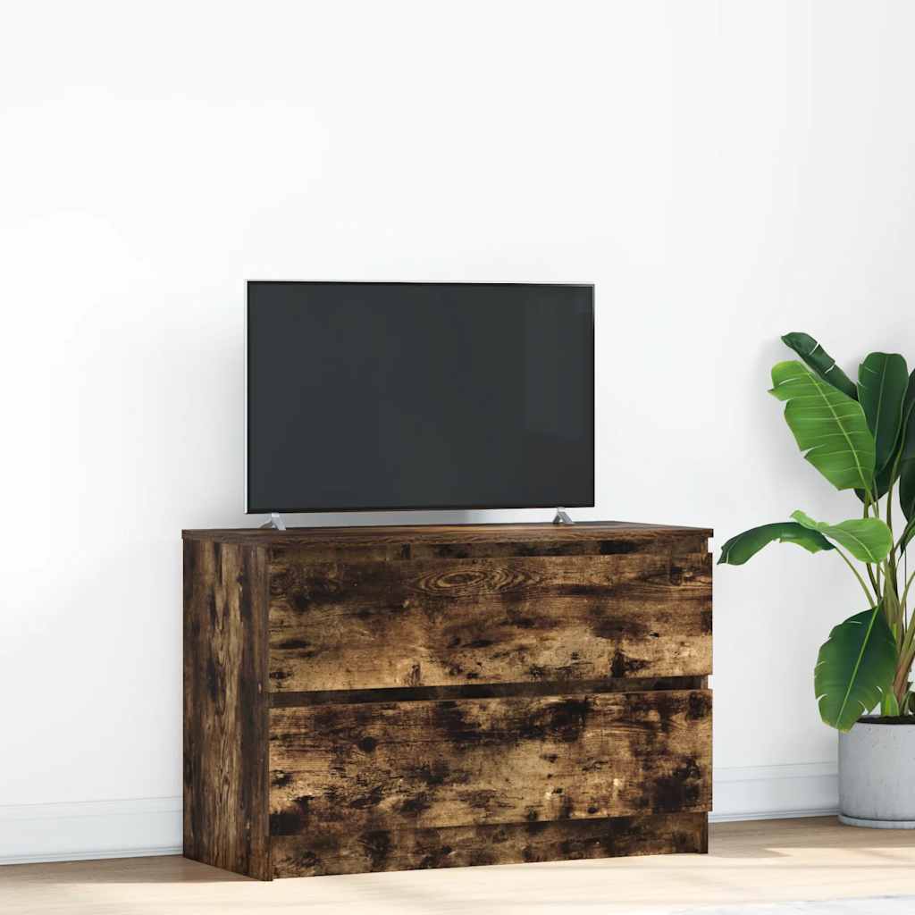 vidaXL Mueble de TV de roble ahumado 80x35x54 cm Madera de ingeniería