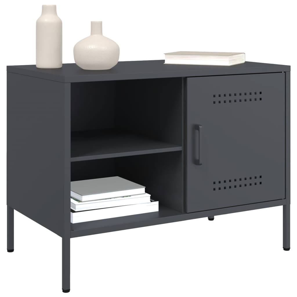 vidaXL Mueble de TV acero gris antracita 68x39x50,5 cm - Image 4