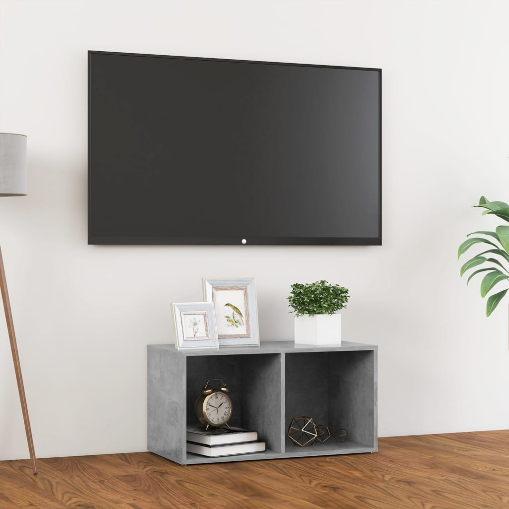 vidaXL Mueble para TV madera contrachapada gris hormigón 72x35x36,5 cm