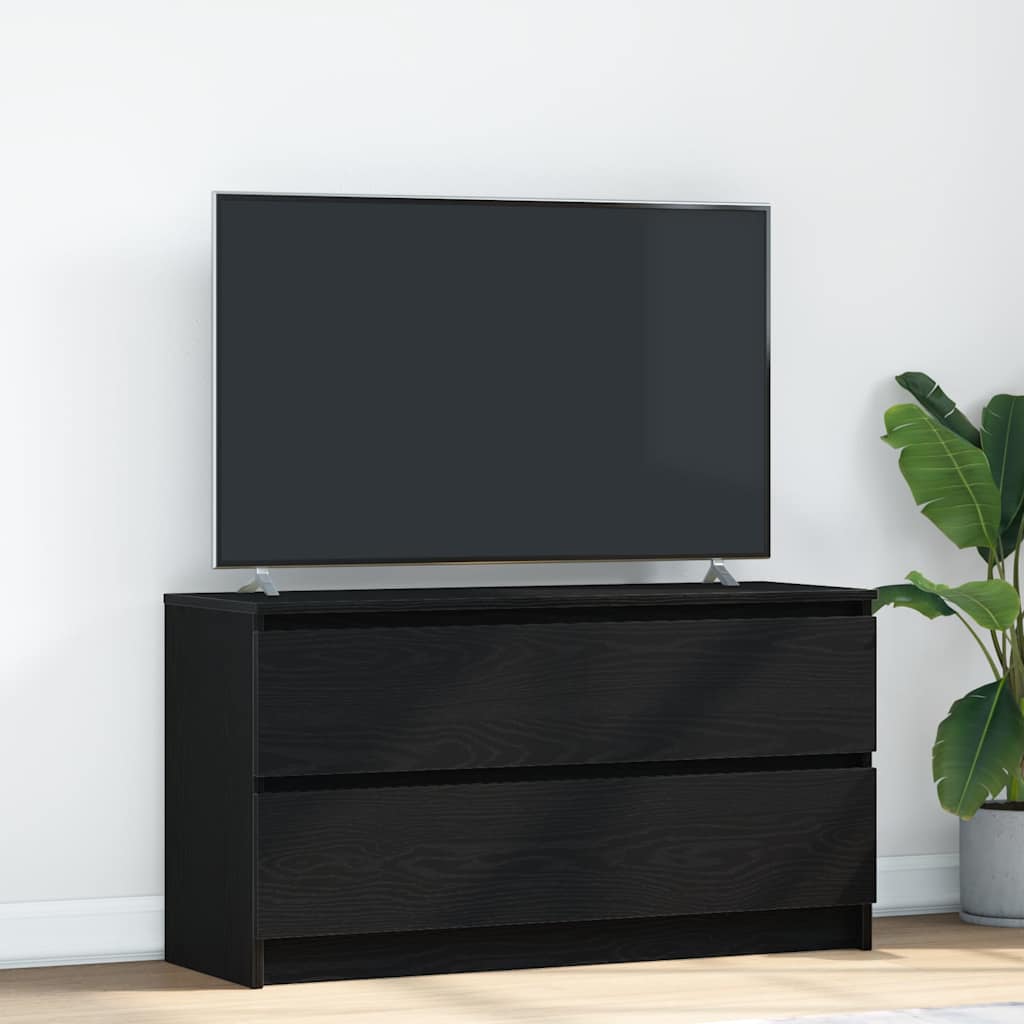vidaXL Mueble para TV madera contrachapada negro 100x35x54 cm