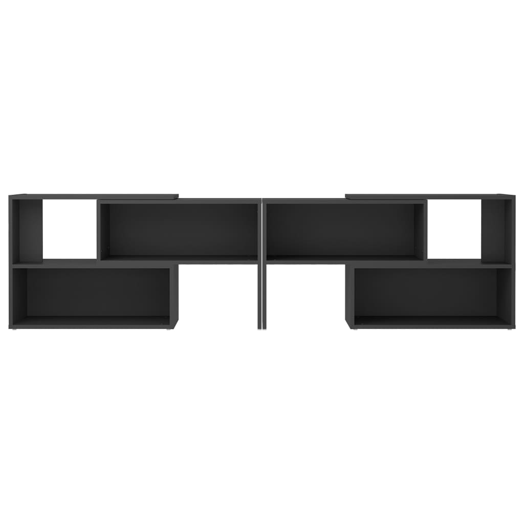 vidaXL Mueble de TV madera contrachapada gris 149x30x52 cm - Image 5