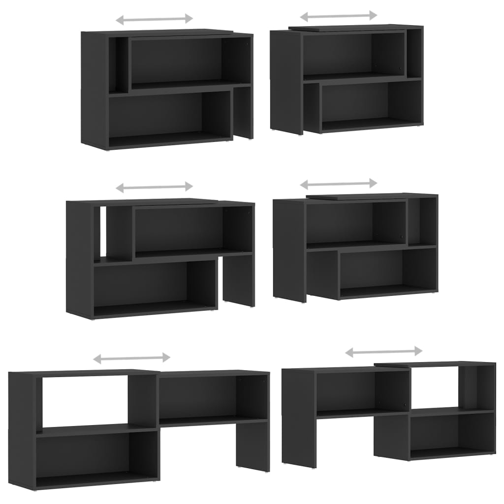 vidaXL Mueble de TV madera contrachapada gris 149x30x52 cm - Image 6