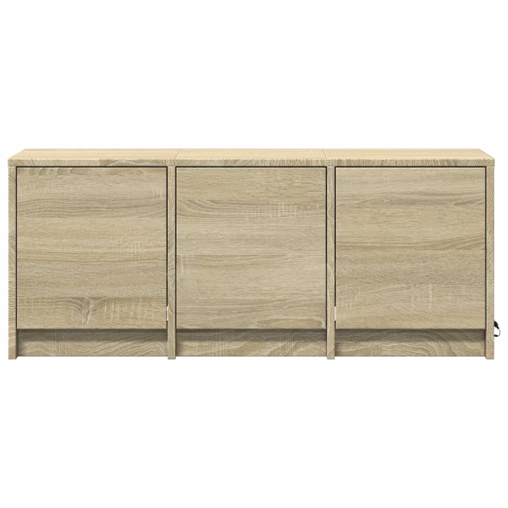 vidaXL Mueble de TV LED madera de ingeniería roble Sonoma 97x34x40 cm - Image 6