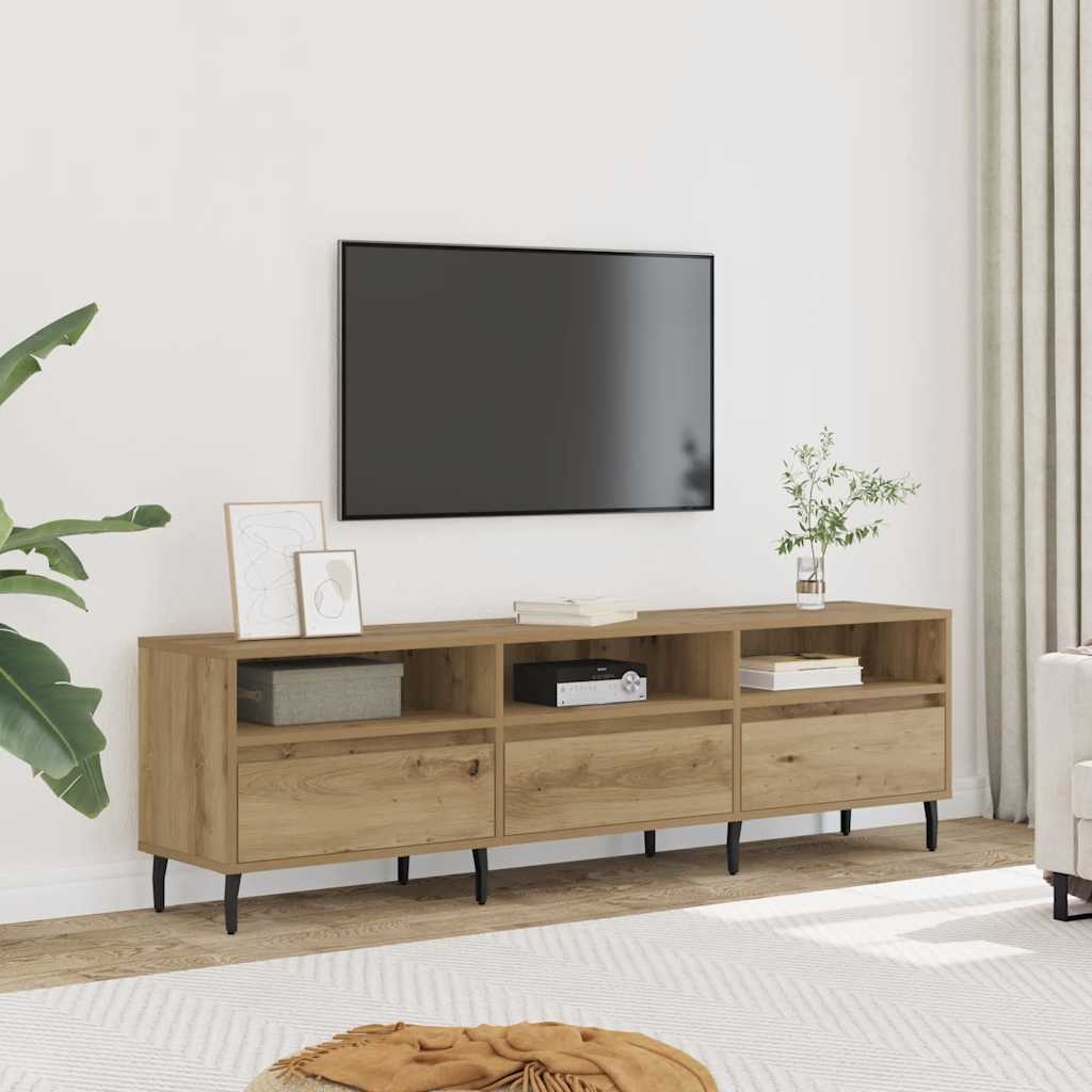 vidaXL Mueble de TV madera de ingeniería roble artisan 150x30x44,5 cm - Image 3
