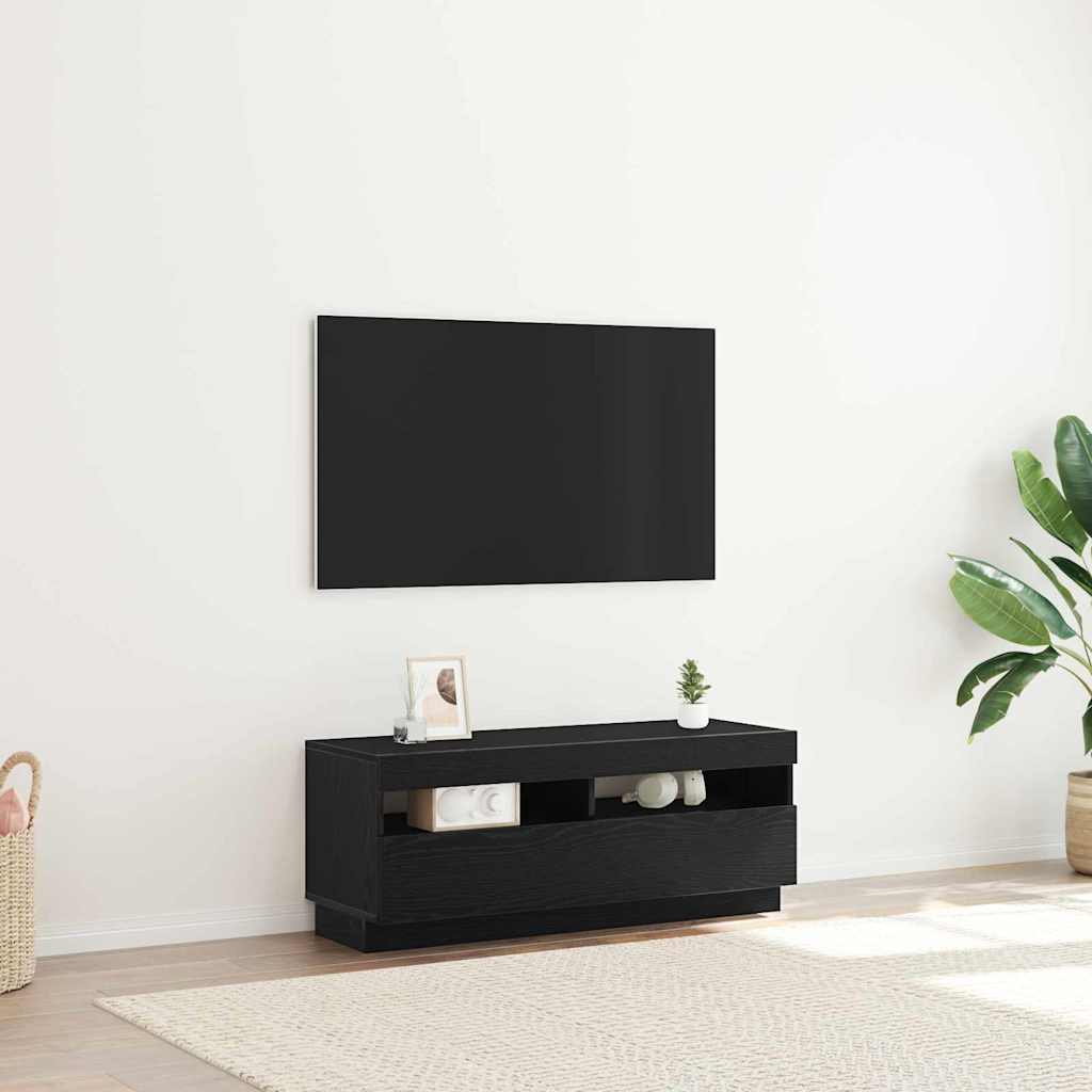 vidaXL Gabinete de TV Roble Negro 100 x 35 x 40 cm
