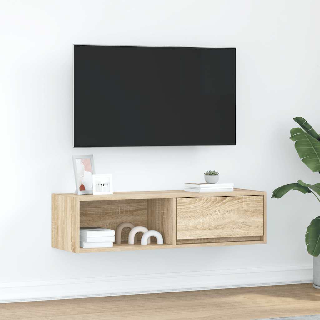 vidaXL Mueble de TV de roble Sonoma 100x31x25,5cm Madera de ingeniería