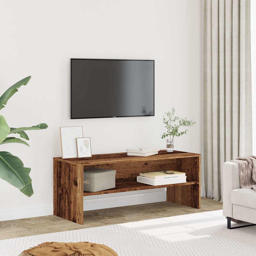 vidaXL Mueble para TV madera contrachapada madera vieja 100x40x40 cm