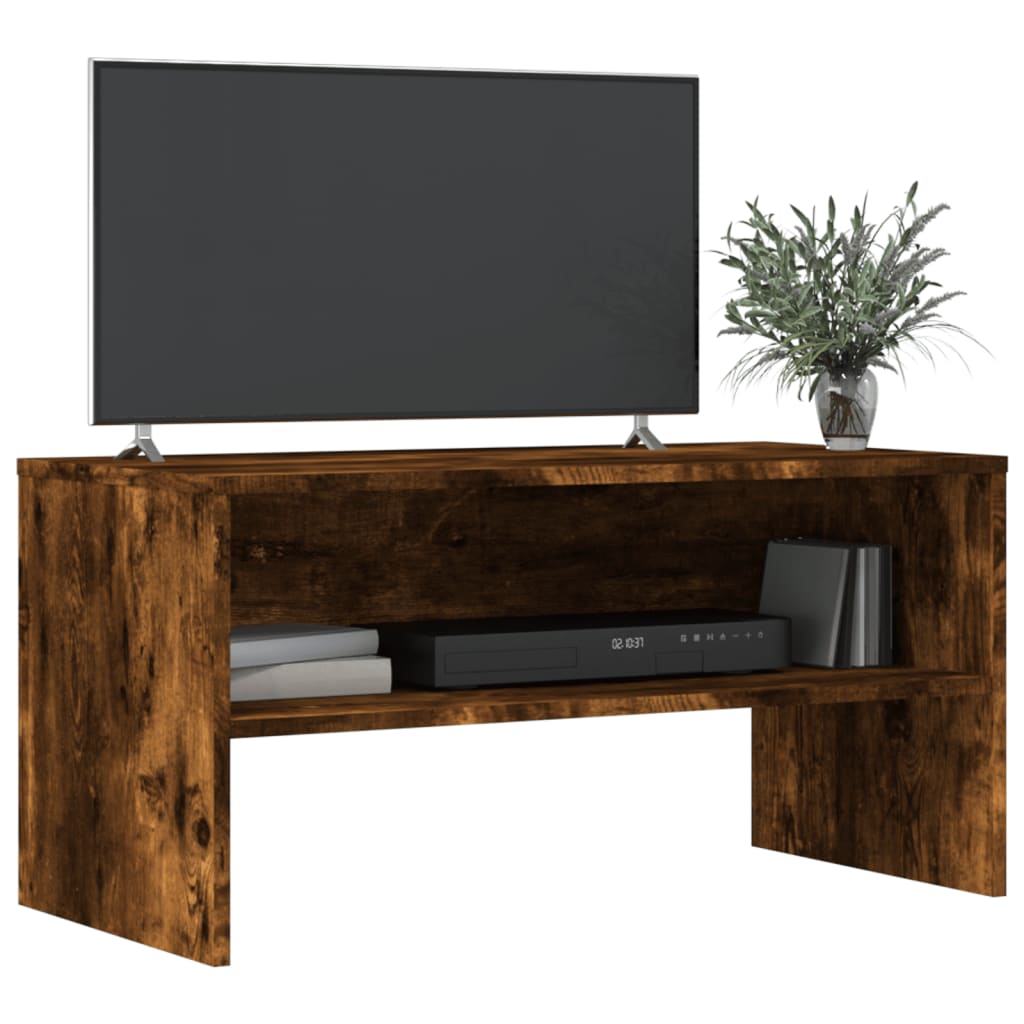 vidaXL Mueble de TV madera de ingeniería roble ahumado 80x40x40 cm - Image 3