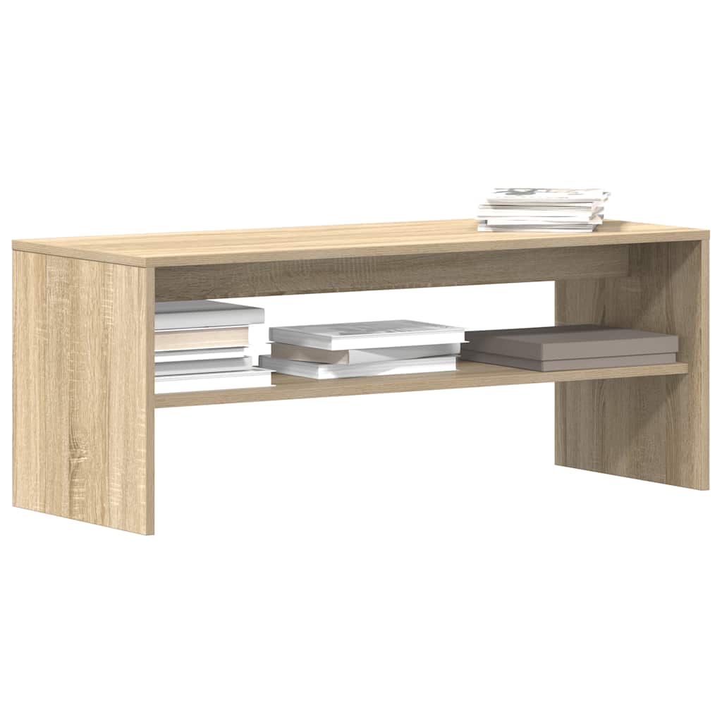 vidaXL Mueble de TV madera contrachapada color roble 100x40x40cm
