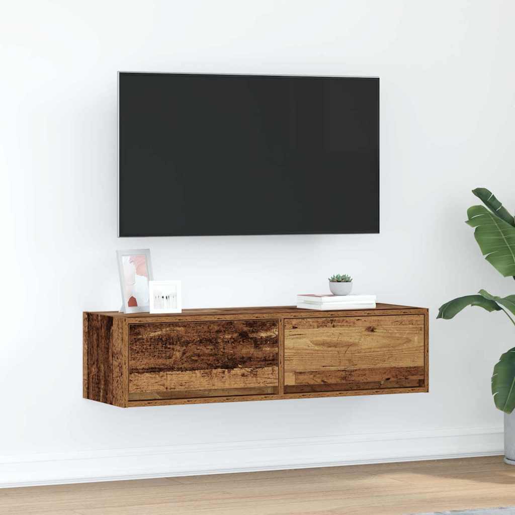 vidaXL Gabinete de TV con cajón Madera vieja 100 x 31 x 25.5 cm