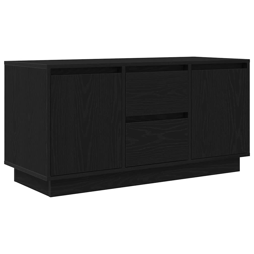vidaXL Mueble de TV con luces LED roble negro 100x41x50 cm - Image 3