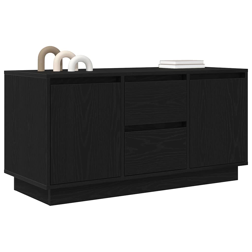 vidaXL Mueble de TV con luces LED roble negro 100x41x50 cm - Image 5