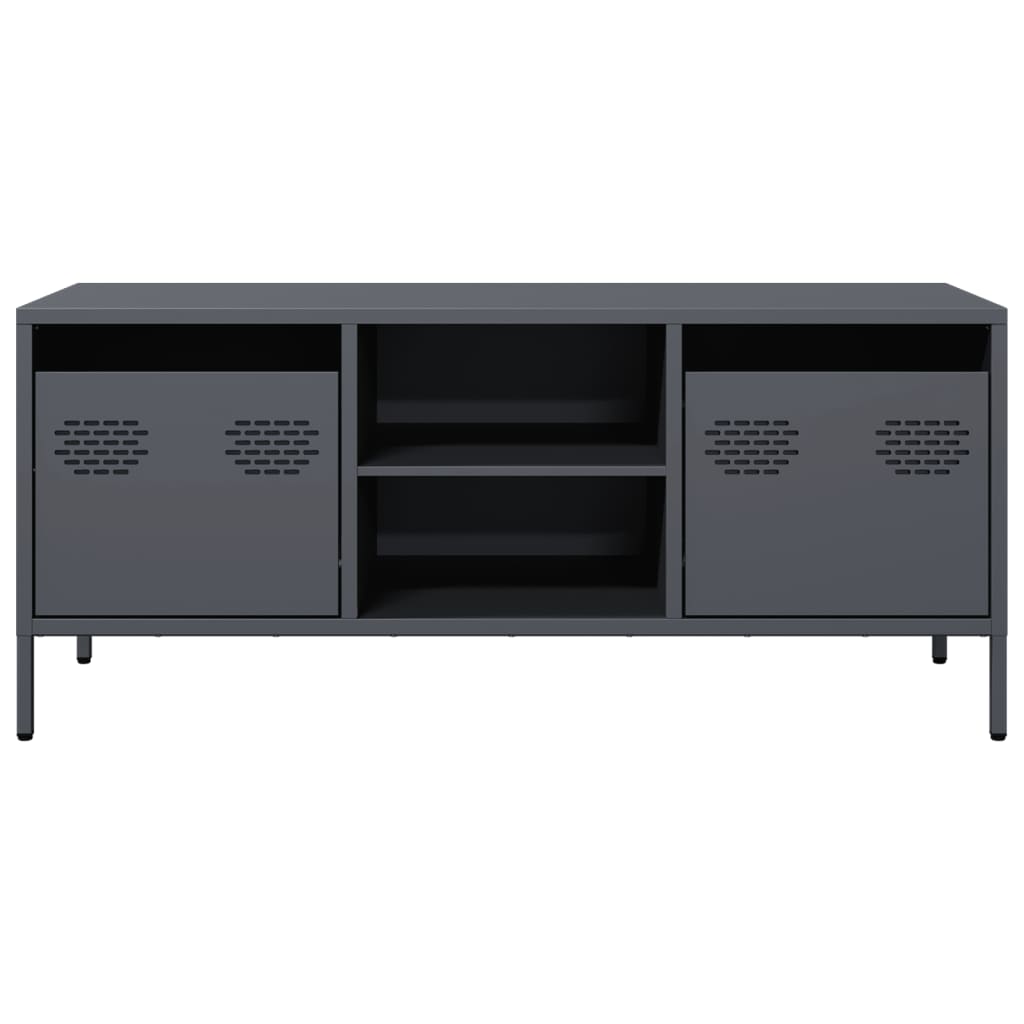 vidaXL Mueble de TV acero laminado en frío antracita 101,5x39x43,5 cm - Image 4
