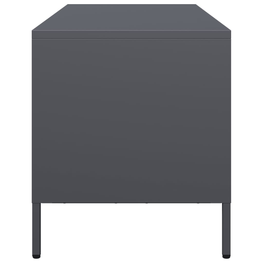 vidaXL Mueble de TV acero laminado en frío antracita 101,5x39x43,5 cm - Image 6