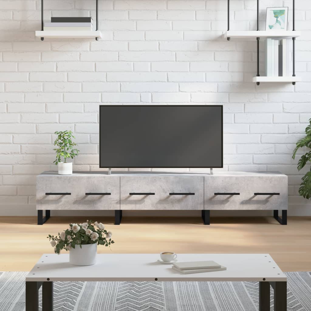 vidaXL Mueble para TV madera de ingeniería gris hormigón 150x36x30 cm