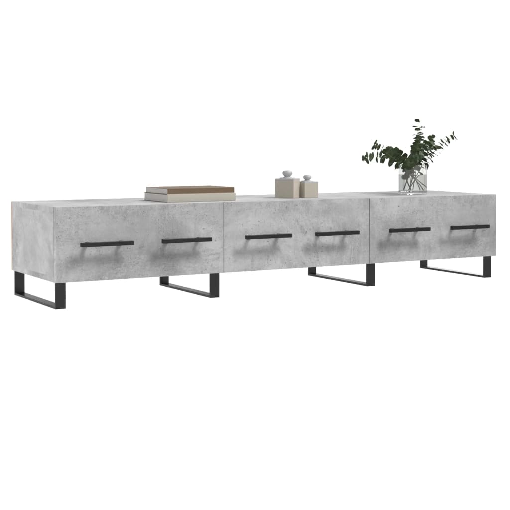 vidaXL Mueble para TV madera de ingeniería gris hormigón 150x36x30 cm - Image 3