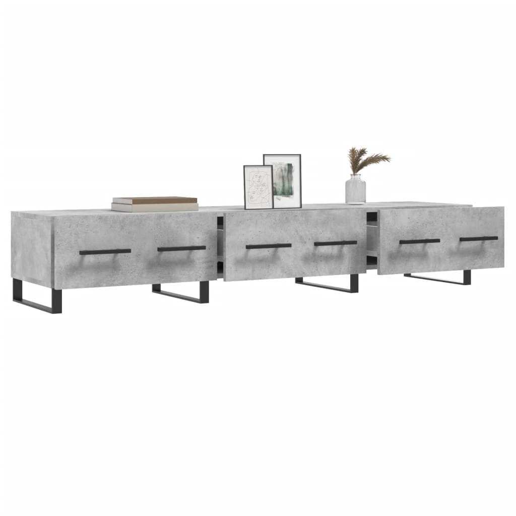 vidaXL Mueble para TV madera de ingeniería gris hormigón 150x36x30 cm - Image 4