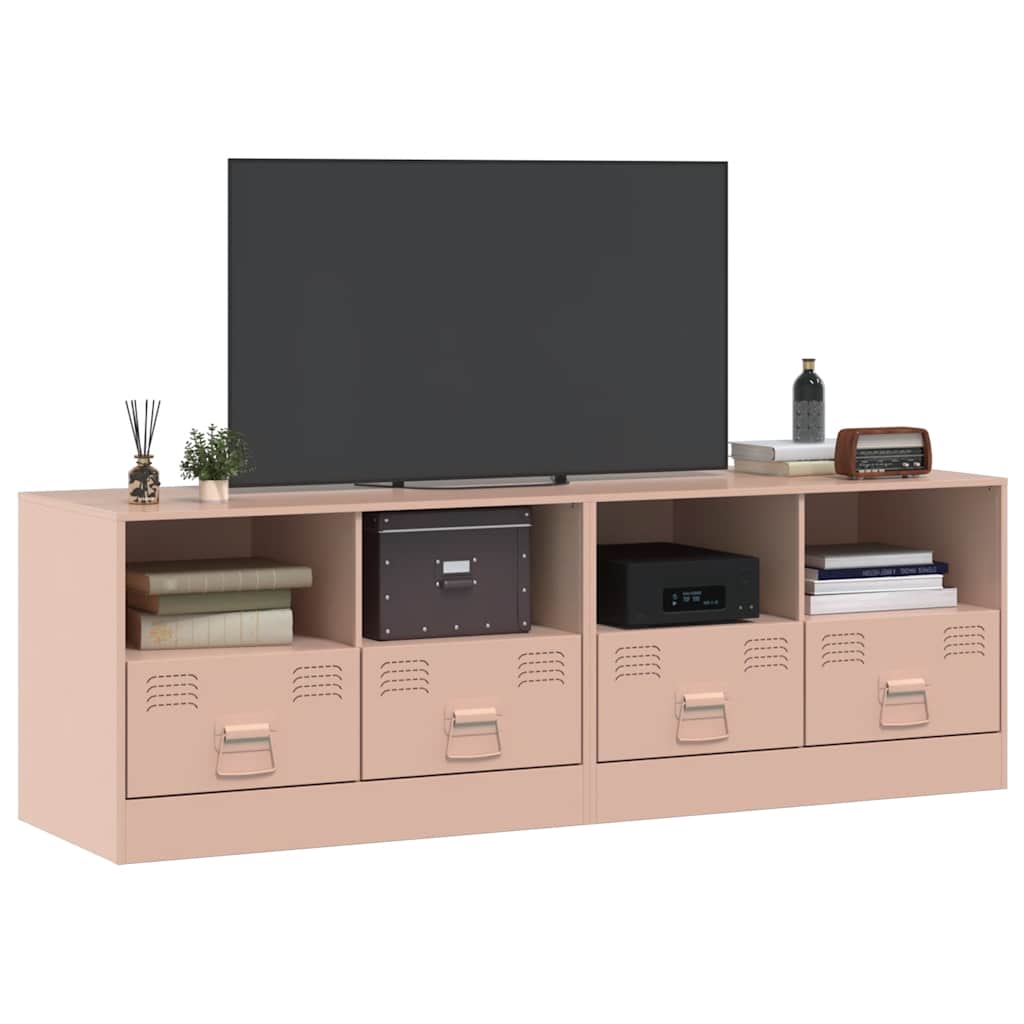 vidaXL Muebles para TV 2 unidades acero rosa 67x39x44 cm - Image 3
