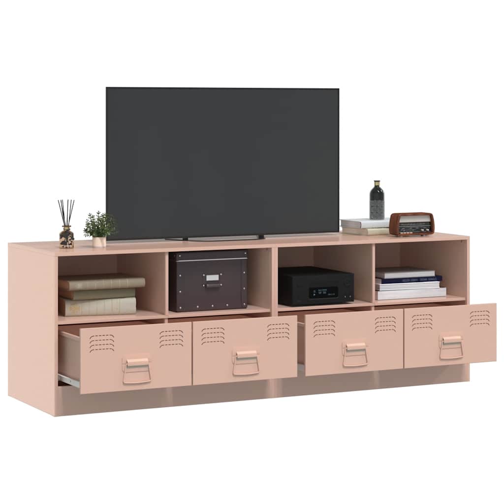 vidaXL Muebles para TV 2 unidades acero rosa 67x39x44 cm - Image 4