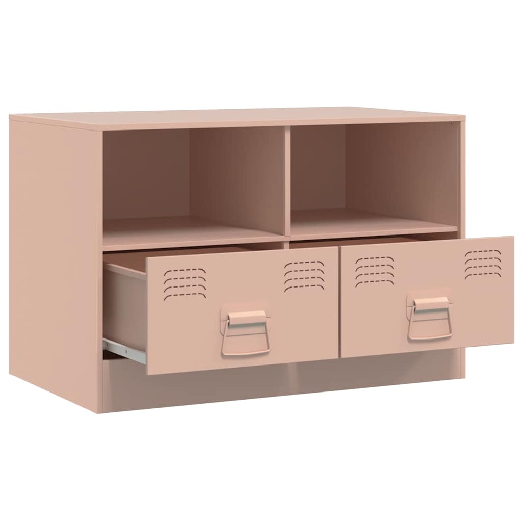vidaXL Muebles para TV 2 unidades acero rosa 67x39x44 cm - Image 6