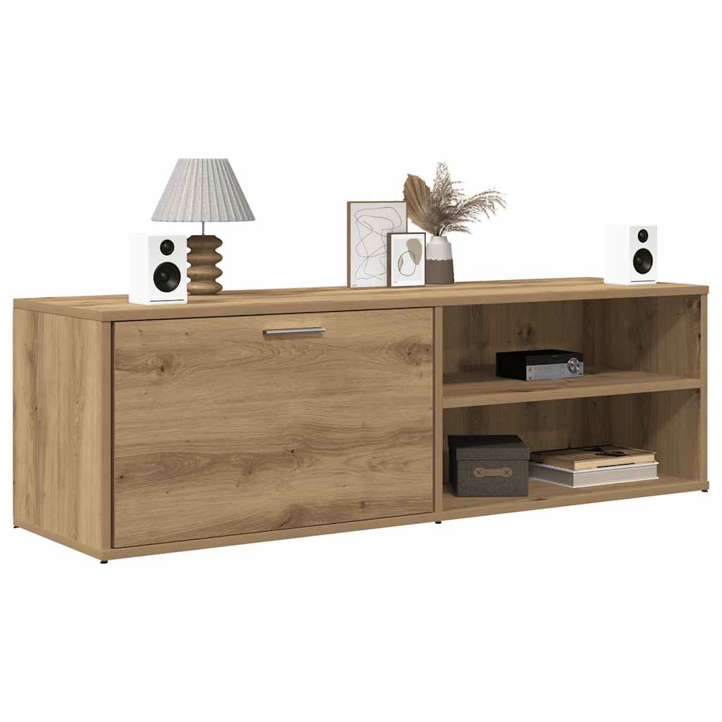 vidaXL Mueble de TV madera de ingeniería roble artesanal 120x34x37 cm - Image 3