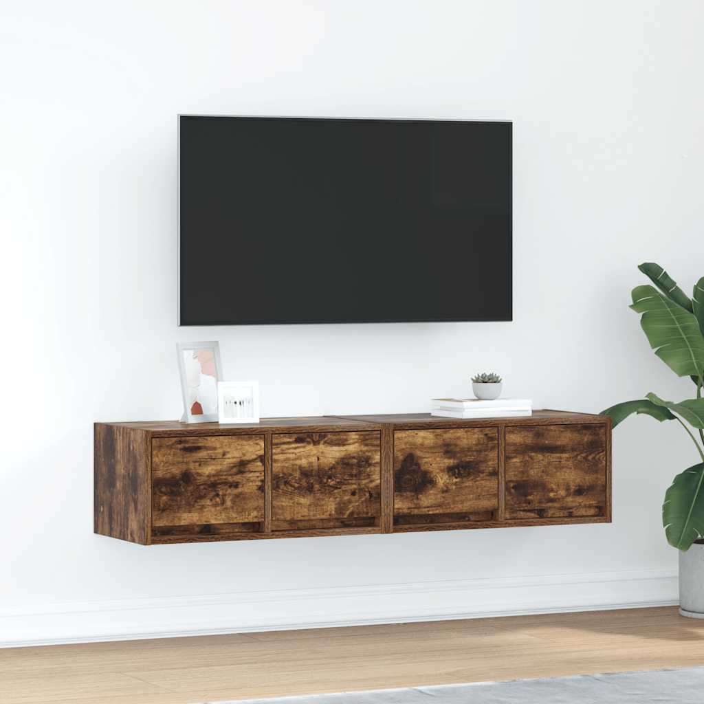 vidaXL Muebles de TV 2 uds madera ingeniería color roble 60x31x25,5 cm