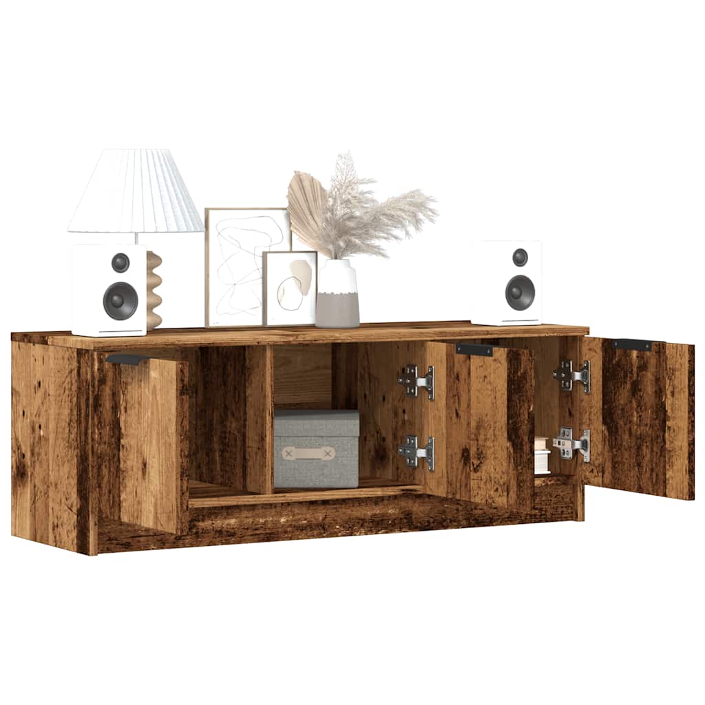 vidaXL Mueble de TV madera contrachapada madera antigua 102x35x36,5 cm