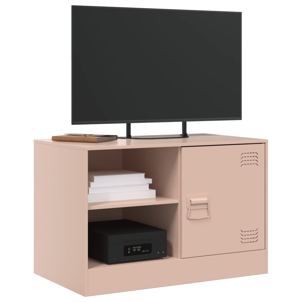 vidaXL Muebles para TV 2 unidades acero rosa 67x39x44 cm - Image 3