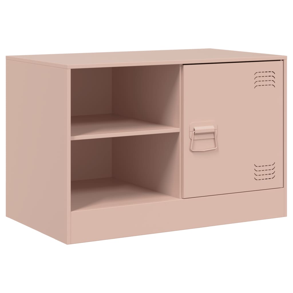 vidaXL Muebles para TV 2 unidades acero rosa 67x39x44 cm - Image 6