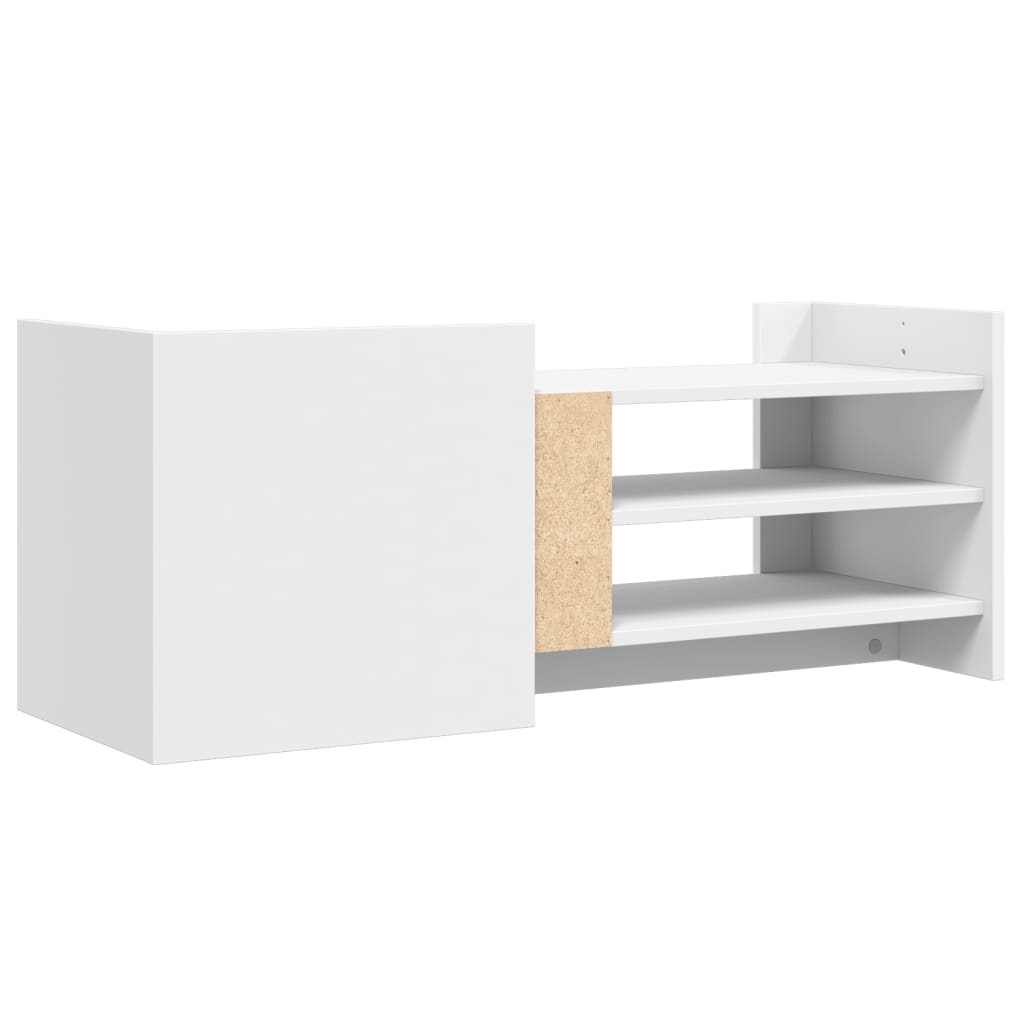 vidaXL Mueble para TV madera contrachapada blanco 100x35x40 cm - Image 6
