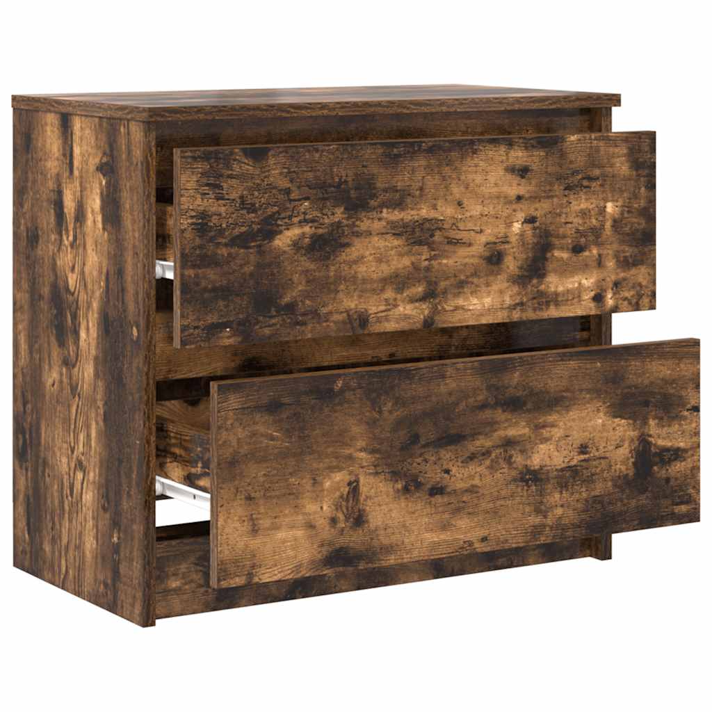 vidaXL Mueble de TV madera de ingeniería roble ahumado 60x35x54 cm - Image 5