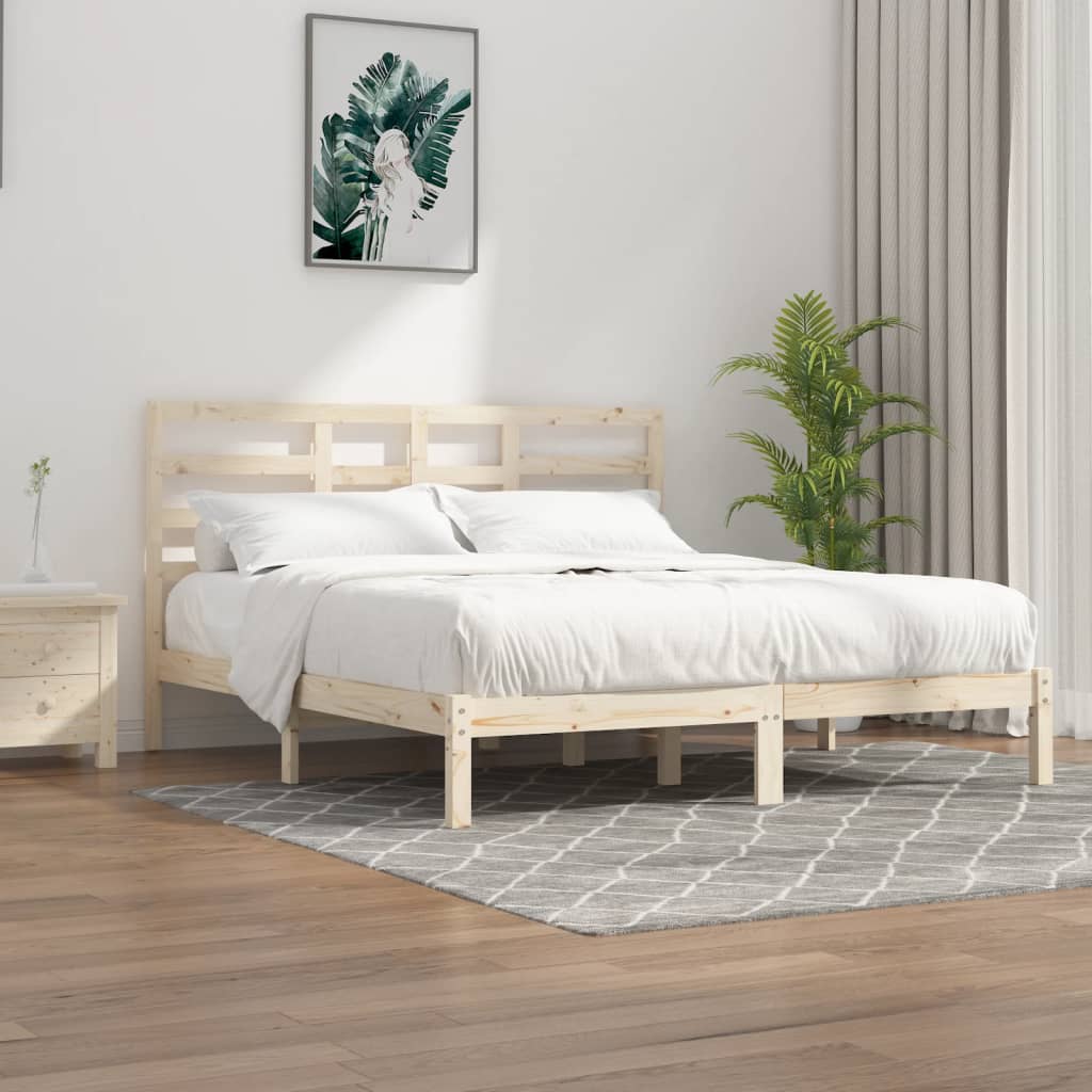 vidaXL Estructura de cama sin colchón madera maciza 200x200 cm