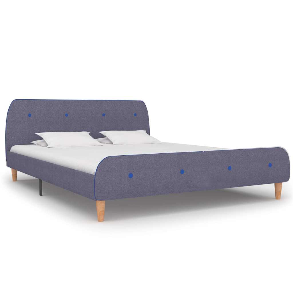 vidaXL Estructura de cama sin colchón de tela gris claro 150x200 cm