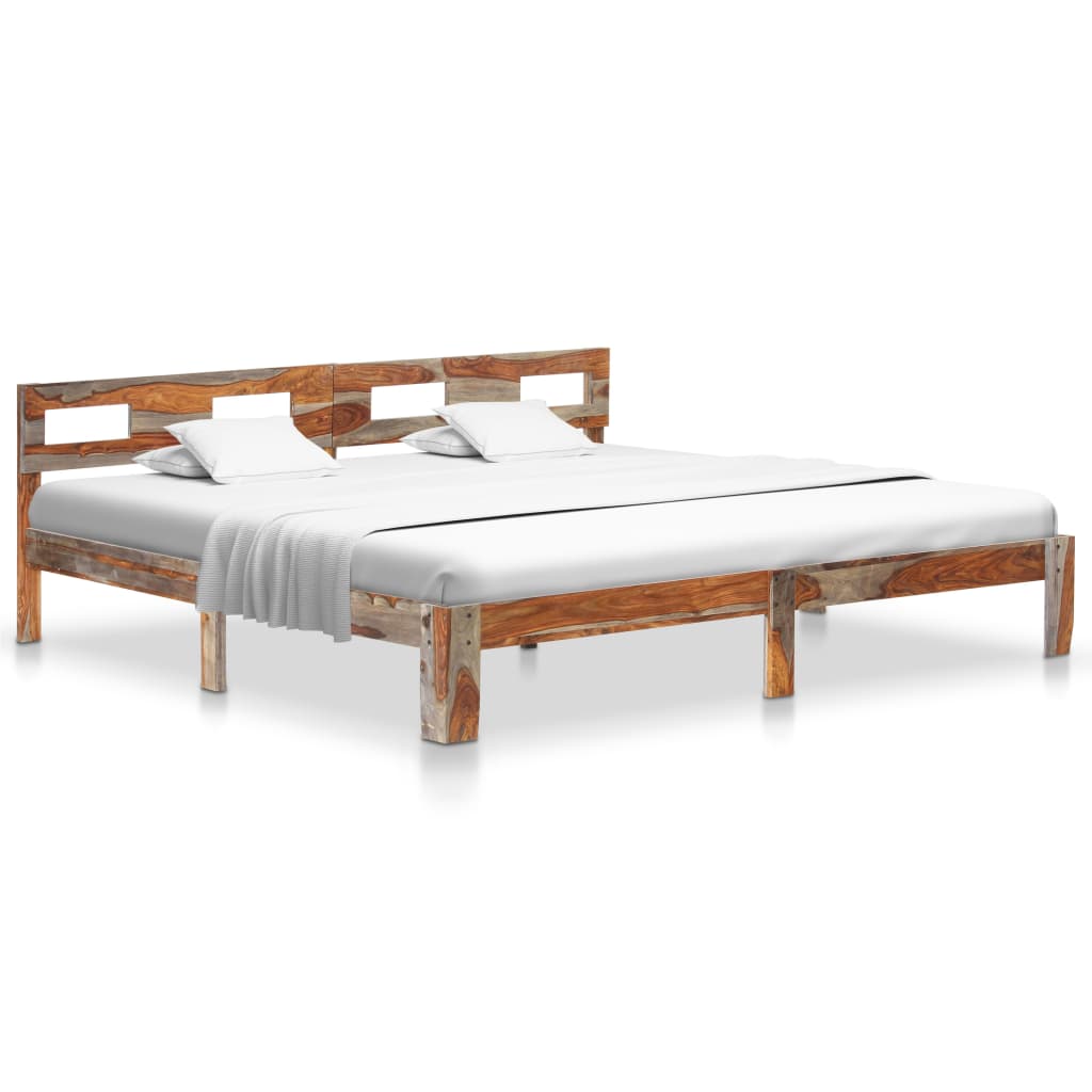 vidaXL Estructura de cama sin colchón madera maciza 200x200 cm