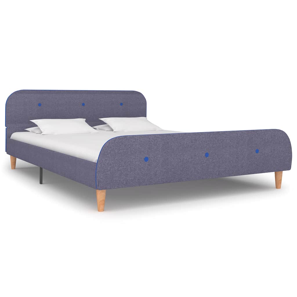 vidaXL Estructura de cama sin colchón de tela gris claro 135x190 cm