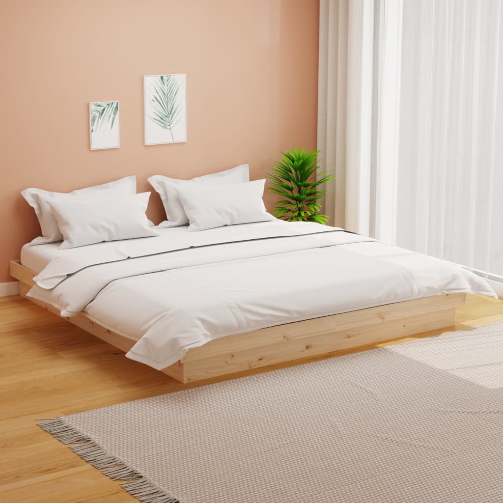 vidaXL Estructura de cama sin colchón madera maciza 200x200 cm