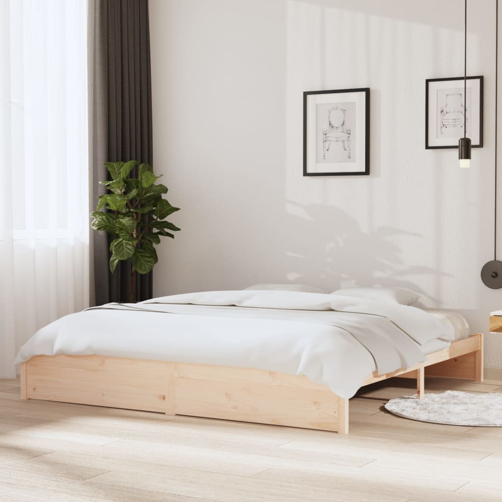 vidaXL Estructura de cama sin colchón madera maciza 200x200 cm