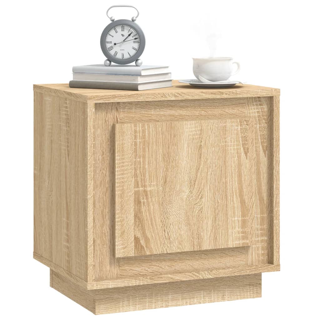 vidaXL Mesitas de noche 2 uds madera contrachapada roble 44x35x45 cm - Image 4