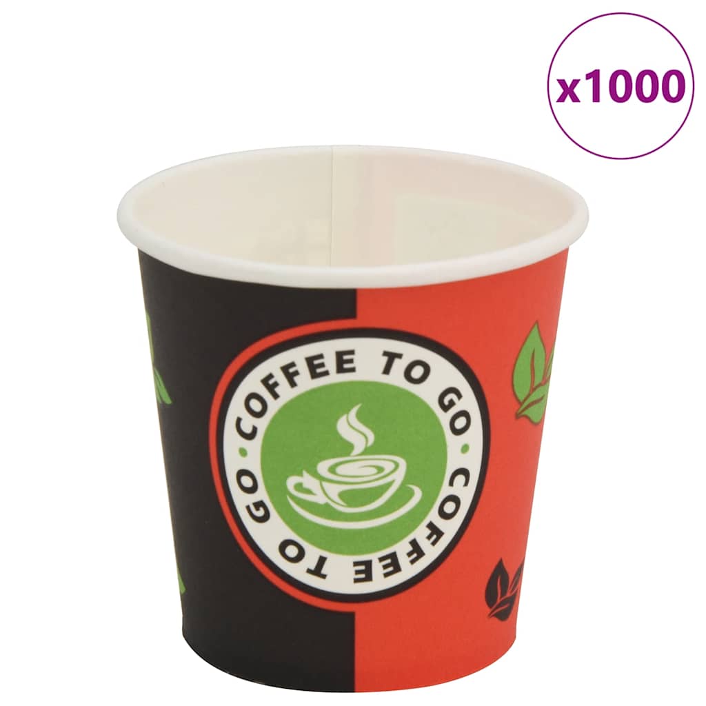 vidaXL Gobelet à café jetable 1000 pcs Papier 120 ml (4 oz)