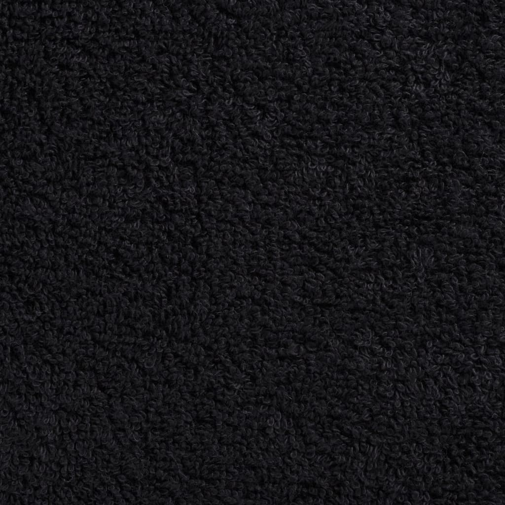 vidaXL Serviettes d'invité de qualité supérieure SOLUND 2 pcs noir - Image 5