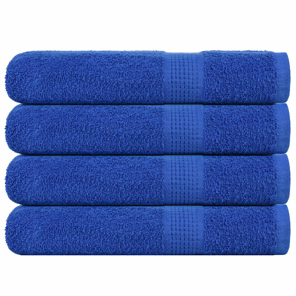 vidaXL Serviettes de sauna 4 pcs bleu 80x200 cm 360 g/m² 100% coton