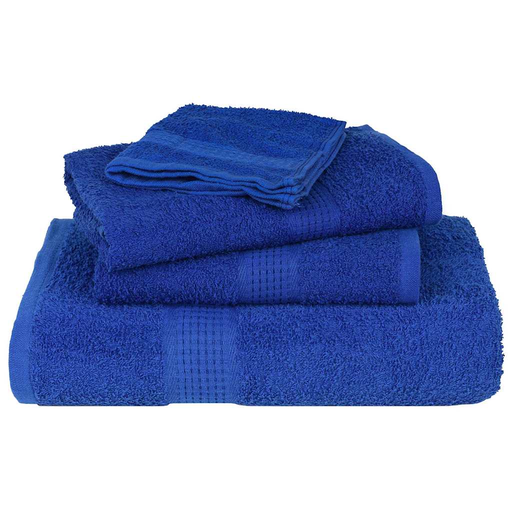 vidaXL Serviettes de sauna 4 pcs bleu 80x200 cm 360 g/m² 100% coton - Image 4