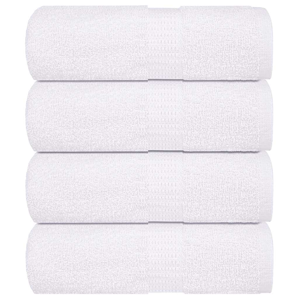 vidaXL Serviettes d'invité 4 pcs blanc 30x50 cm 360 g/m² 100% coton