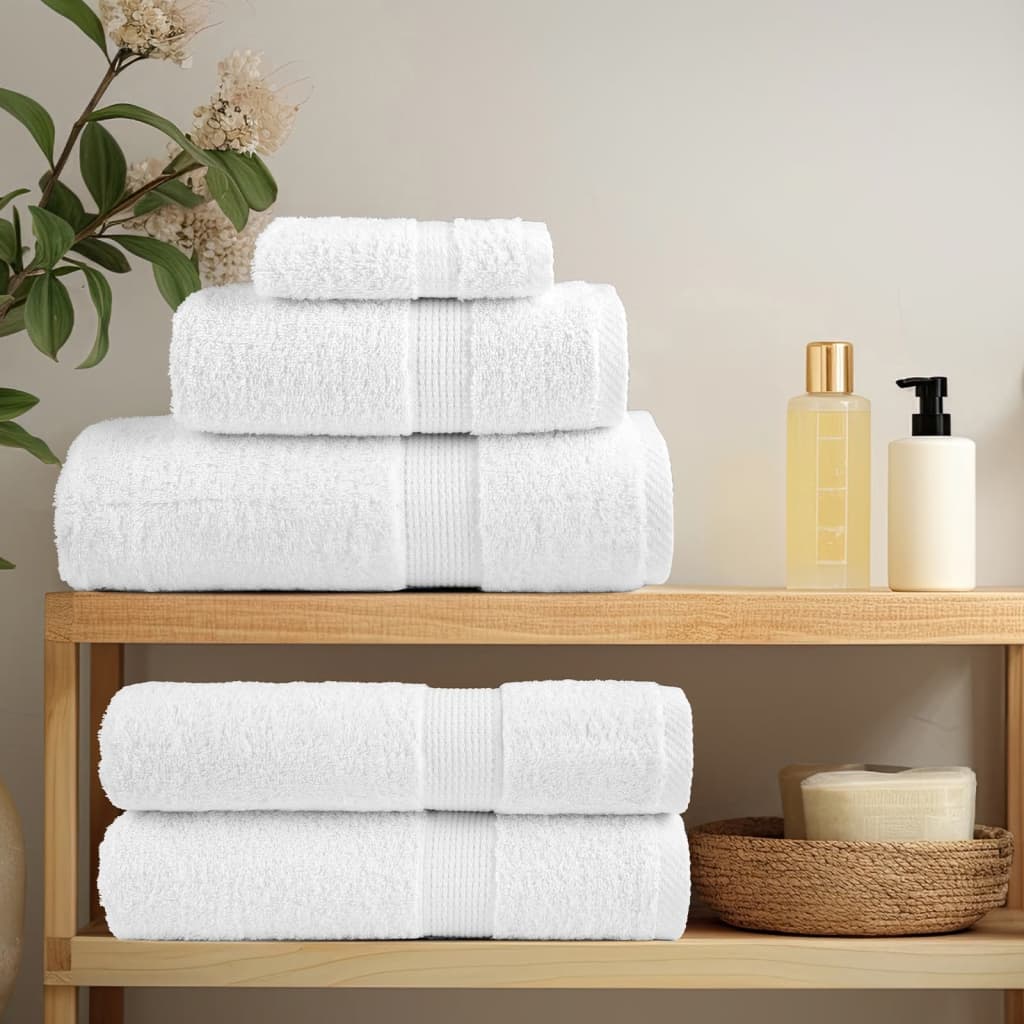 vidaXL Serviettes de douche de qualité supérieure SOLUND 25 pcs blanc - Image 3