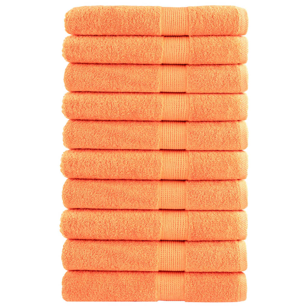 vidaXL Serviettes de qualité supérieure SOLUND 10 pcs orange 600 g/m²