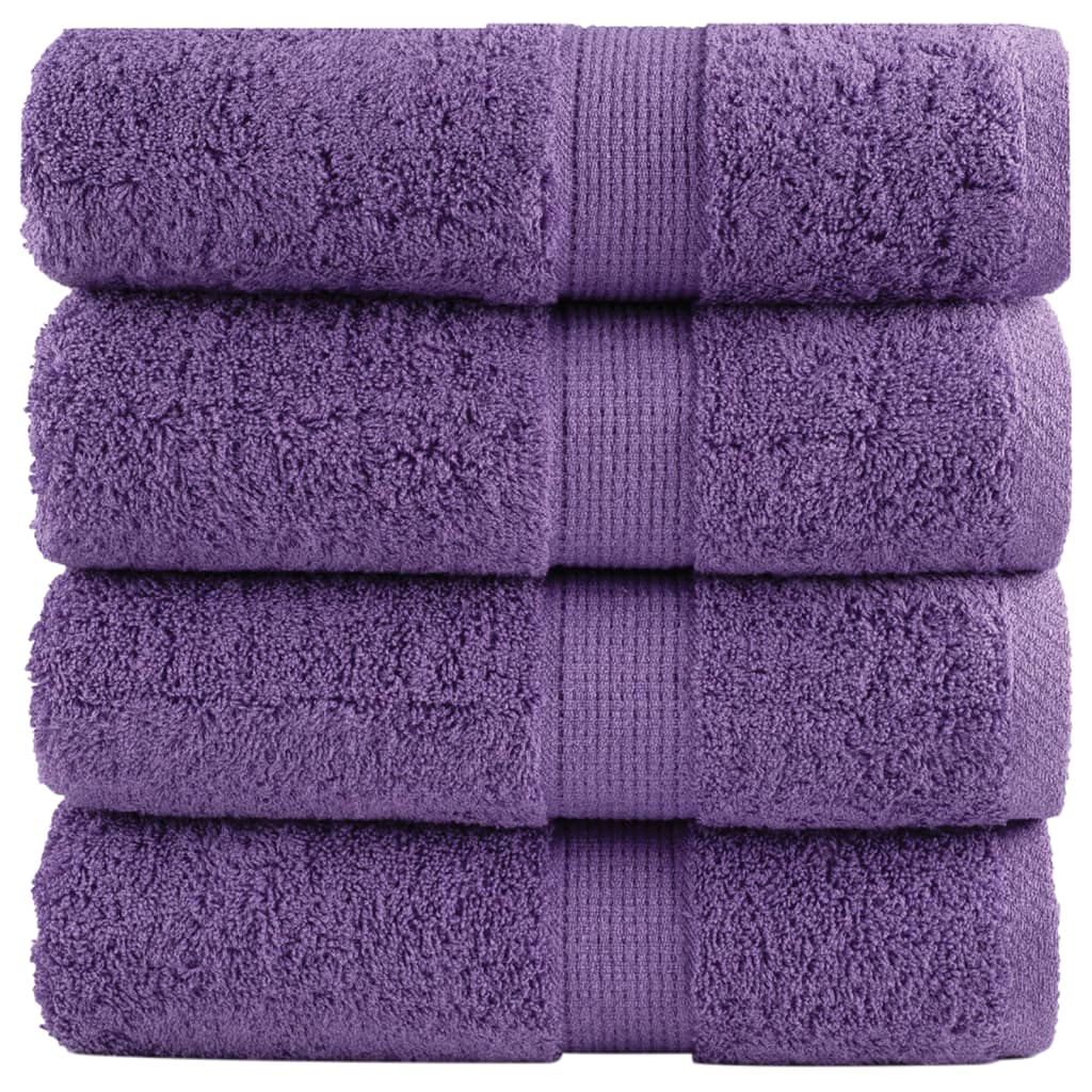 vidaXL Serviettes d'invité de qualité supérieure SOLUND 4 pcs violet